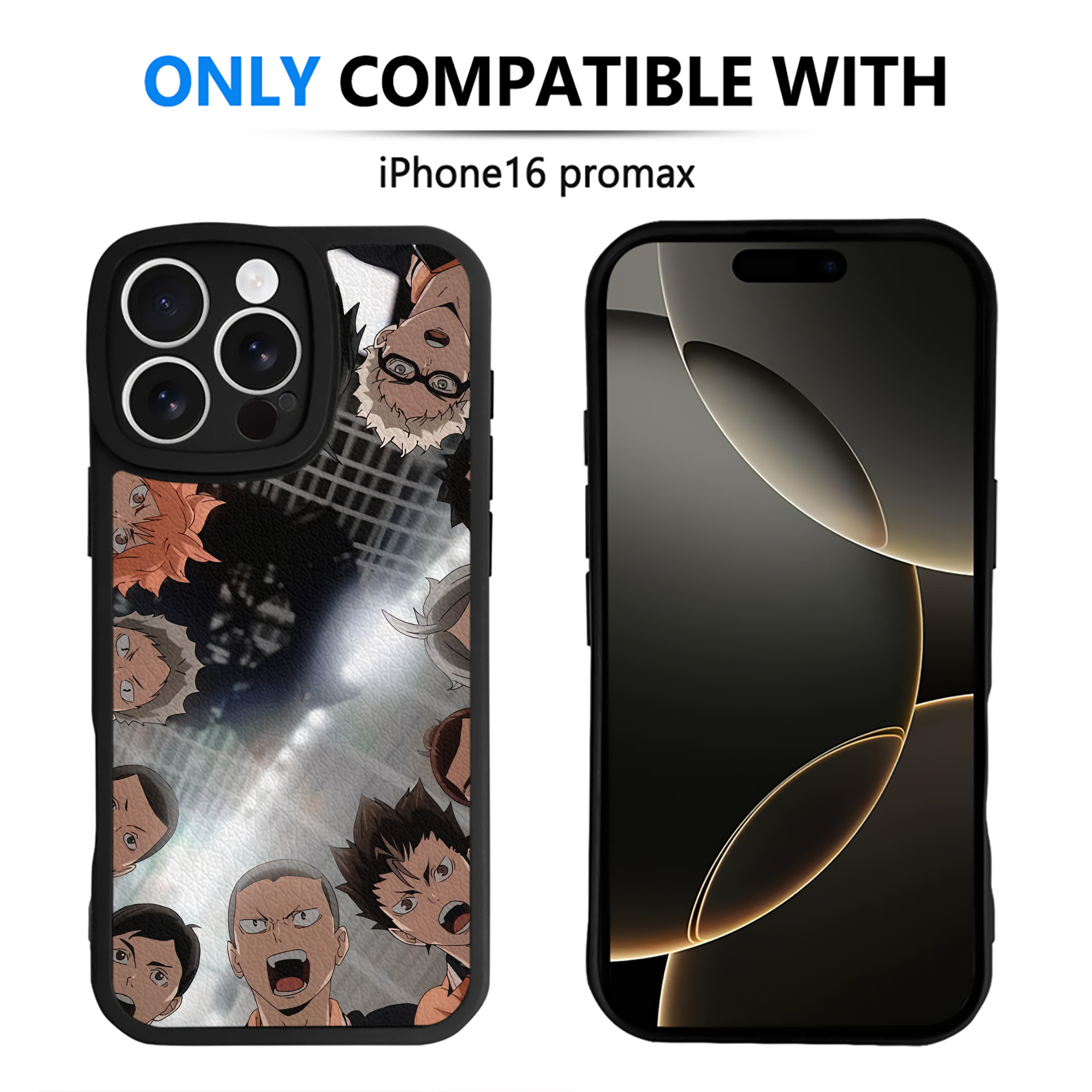 （画像用） ハイキュー!! Haikyu!! 【iPhone 16シリーズ対応】シリコンスマホケース（レザー調） 材質：シリコン